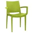 SEDIA CON BRACCIOLI - MOD. WAM - STRUTTURA IN POLIPROPILENE - ALTEZZA SEDUTA cm 45 - IMPILABILE - PER USO ESTERNO - DIM. cm L 56 x P 51 x h 79 - NORMA CE
