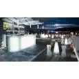 BANCONE BAR PER ESTERNO - MOD. MARVY - STRUTTURA IN POLIETILENE - SENZA LUCE, CON LUCE A LED BIANCA O CON KIT RGBW (MULTICOLOR) - NORMA CE