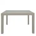 Tavolo - colore tortora - Struttura in metallo verniciato, piano allungabile in cristallo, Spessore 8 mm - Modello 1460-78dt-G9
