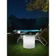TAVOLO CILINDRO OUTDOOR - MOD. BLOK LUMINOUS TABLE CILINDRO UOR550 - CON KIT LED RGB - STRUTTURA IN POLIETILENE - PORTATA MAX Kg 110 - DIM. cm L Ø 55 x h 55 - NORMA CE