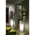 VASO - MOD. GAIA LUMINOUS CACHE-POT ROTONDO - CON LUCE A LED - STRUTTURA IN POLIETILENE - NORMA CE