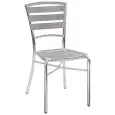 SEDIA - MOD. ALL33 - STRUTTURA IN ALLUMINIO ANODIZZATO SALDATA ø 25 x 1,5 mm - ALTEZZA SEDUTA cm 44,5 - IMPILABILE FINO A 6 PEZZI - PER USO ESTERNO - DIM. cm L 40 x P 40 x h 85 - NORMA CE