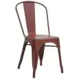 SEDIA - MOD. M51 - STRUTTURA IN METALLO VERNICIATO EFFETTO ANTICATO - ALTEZZA SEDUTA cm 45 - IMPILABILE FINO A 4 PEZZI - PER USO INTERNO - DIM. cm L 36 x P 36 x h 85 - NORMA CE