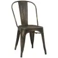 SEDIA - MOD. 01N - STRUTTURA IN METALLO VERNICIATO EFFETTO CANNA DI FUCILE - ALTEZZA SEDUTA cm 45 - IMPILABILE FINO A 4 PEZZI - PER USO INTERNO - DIM. cm L 36 x P 36 x h 85 - NORMA CE