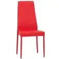 Sedia - colore rosso - Struttura in metallo, rivestimento in ecopelle - Modello 1485-F50-R-01
