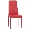 Sedia - colore rosso - Struttura in metallo, rivestimento in ecopelle - Modello 1485-F50-R-03