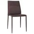 SEDIA - MOD. F400 - STRUTTURA IN METALLO - RIVESTIMENTO IN ECOPELLE - ALTEZZA SEDUTA cm 47,5 - IMPILABILE FINO A 4 PEZZI - PER USO INTERNO - DIM. cm L 43 x P 40 x h 87 - NORMA CE