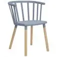 SEDIA - MOD. D24 - STRUTTURA IN POLIPROPILENE E METALLO - GAMBE IN LEGNO - ALTEZZA SEDUTA cm 45 - PER USO INTERNO - DIM. cm L 41 x P 42 x h 75 - NORMA CE