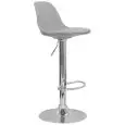 SGABELLO - MOD. K3001 - STRUTTURA IN METALLO CROMATO - SEDUTA IN POLIPROPILENE - CUSCINO IN ECOPELLE - ALTEZZA SEDUTA cm 60/81 - PER USO INTERNO - DIM. cm L 41 x P 37 x  h 86/107 - NORMA CE