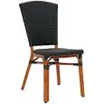 SEDIA - MOD. MCR138 - STRUTTURA IN ALLUMINIO VERNICIATO BAMBU' - RIVESTIMENTO IN FILO DI POLIETILENE - ALTEZZA SEDUTA cm 46 - IMPILABILE FINO A N. 6 PEZZI - PER USO ESTERNO - DIM. cm L 41 x P 41 x h 91 - NORMA CE