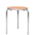 TAVOLO - MOD. MTW011 - STRUTTURA IN ALLUMINIO - PIANO IN DOGHE DI LEGNO - PER USO ESTERNO - NORMA CE