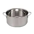 Casseruola Alta 2 Manici  in Inox - MEDRI Linea NUOVA ITALIA - Diametro 26 cm - Imballo confezione da n. 1 Unità