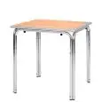 TAVOLO - MOD. MTW013 - STRUTTURA IN ALLUMINIO - PIANO DI DOGHE IN LEGNO - PER USO ESTERNO - NORMA CE