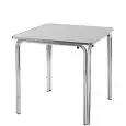 TAVOLO - MOD. MTA013 - STRUTTURA IN ALLUMINIO - PIANO IN ACCIAIO INOX - PER USO ESTERNO - NORMA CE