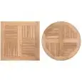 PIANO - MOD. TEAK - STRUTTURA IN TEAK - PIANI QUADRATI E ROTONDI (A SECONDA DEL MODELLO) - NORMA CE