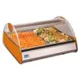 ESPOSITORE DA BANCO VETRINA CALDA BAGNOMARIA - SERIE PLANETGN1/1BM - STRUTTURA IN ACCIAIO INOX - BACINELLE GN 1/3 O GN 1/1 - Temp. °C +30/+60 - MONOFASE - STATICA - VETRI APRIBILI - ILLUMINAZIONE
