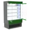 ESPOSITORE MURALE REFRIGERATO CON PORTE A BATTENTE - MOD. VULCANO VB 60 VERNICIATO - ADATTO PER SALUMI E LATTICINI - A BASSO CONSUMO ENERGETICO - VENTILATO - TEMPERATURA MINIMA DI ESERCIZIO °C +3/+5 - SELF SERVICE - NON CANALIZZABILE - NORMA CE