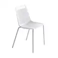 SEDIA AKAMI - MOD. AKAMI NA - SCOCCA IN TECNOPOLIMERO - TELAIO CROMATO O VERNICIATO BIANCO - PER USO INTERNO/ESTERNO - DIM. cm L 47 x P 52 x H 82 - NORMA CE