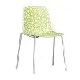 SEDIA ALHAMBRA - MOD. ALHAMBRA NA - SCOCCA IN TECNOPOLIMERO MONOCOLORE O MULTICOLORE - TELAIO CROMATO, VERNICIATO NERO O BIANCO - PER USO INTERNO/ESTERNO - DIM. cm L 49 x P 48 x H 82 - NORMA CE