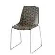 SEDIA ALHAMBRA - MOD. ALHAMBRA ST - SCOCCA IN TECNOPOLIMERO MONOCOLORE O MULTICOLORE - TELAIO CROMATO, VERNICIATO NERO O BIANCO - PER USO INTERNO/ESTERNO - DIM. cm L 50 x P 51 x H 83 - NORMA CE