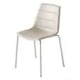 SEDIA ALHAMBRA IMBOTTITA - MOD. ALHAMBRA NA - SCOCCA IN TECNOPOLIMERO IMBOTTITA E RIVESTITA - TELAIO IN METALLO CROMATO, VERNICIATO NERO O BIANCO - PER USO INTERNO - DIM. cm L 49 x P 48 x H 82 - NORMA CE