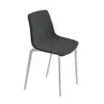 SEDIA ALHAMBRA IMBOTTITA - MOD. ALHAMBRA TP - SCOCCA IN TECNOPOLIMERO IMBOTTITA E RIVESTITA - TELAIO IN TECNOPOLIMERO VERNICIATO BIANCO - PER USO INTERNO - DIM. cm L 49 x P 48 x H 82 - NORMA CE