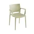 SEDIA BAKHITA CON BRACCIOLI - MOD. BAKHITA B - SEDIA BI-MATERIALE IN TECNOPOLIMERO - PER USO INTERNO/ESTERNO - DIM. cm L 57 x P 54 x H 80 - NORMA CE