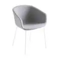 SEDIA BASKET IMBOTTITA - MOD. BASKET CHAIR NA - SCOCCA IN PU-FLEX RIVESTITA - TELAIO CROMATO O VERNICIATO - PER USO INTERNO - DIM. cm L 61 x P 55 x H 80 - NORMA CE