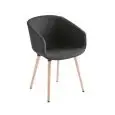 SEDIA BASKET IMBOTTITA - MOD. BASKET CHAIR BL - SCOCCA IN PU-FLEX RIVESTITA - TELAIO IN LEGNO DI FAGGIO - PER USO INTERNO - DIM. cm L 61 x P 55 x H 80 - NORMA CE