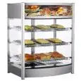 VETRINA RISCALDATA - MOD. RTR137L - Struttura in acciaio inox - N. 3 griglie cromate - Termostato +30° /+90° C - Alimentazione 220-240V/1/50-60Hz - Dimensioni cm L 64,5 x P 45 x 78,5h