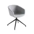 SEDIA BASKET IMBOTTITA - MOD. BASKET CHAIR U - SCOCCA IN PU-FLEX RIVESTITA - TELAIO IN ALLUMINIO BIANCO, NERO O LUCIDO - PER USO INTERNO - DIM. cm L 60 x P 60 x H 80 - NORMA CE