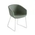 SEDIA BASKET IMBOTTITA - MOD. BASKET CHAIR ST - SCOCCA IN PU-FLEX RIVESTITA - TELAIO CROMATO O VERNICIATO - PER USO INTERNO - DIM. cm L 61 x P 55 x H 80 - NORMA CE