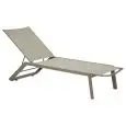 LETTINO DA SOLE - MOD. A12 - STRUTTURA IN ALLUMINIO VERNICIATO - RIVESTIMENTO IN TEXTILENE - PER USO ESTERNO - DIM. cm L 194 x P 67 - NORMA CE