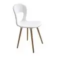 SEDIA BLOG IMBOTTITA - MOD. BLOG TB - STRUTTURA IN LEGNO DI FAGGIO - SCOCCA IN TECNOPOLIMERO RIVESTITA IN TESSUTO KING O PELLE - PER USO INTERNO - DIM. cm L 43 x P 50 x H 81 - NORMA CE
