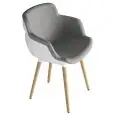 SEDIA CHOPPY SLEEK - MOD. CHOPPY SLEEK BL - STRUTTURA IN LEGNO DI FAGGIO 4 GAMBE - SEDUTA IN TECNOPOLIMERO RIVESTITA - PER USO INTERNO - DIM. cm L 50 x P 60 x H 80 - NORMA CE