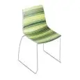 SEDIA COLORFIVE - MOD. COLORFIVE S - SCOCCA IN TECNOPOLIMERO MULTICOLORE - TELAIO CROMATO, VERNICIATO NERO O BIANCO - PER USO INTERNO/ESTERNO - DIM. cm L 43 x P 51 x H 81 - NORMA CE