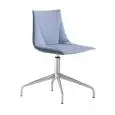 SEDIA COLORFIVE IMBOTTITA - MOD. COLORFIVE L - SCOCCA IN TECNOPOLIMERO RIVESTITA - BASAMENTO GIREVOLE A 4 RAZZE IN METALLO CROMATO - PER USO INTERNO - DIM. cm L 46 x P 54 x H 83 - NORMA CE
