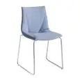 SEDIA COLORFIVE IMBOTTITA - MOD. COLORFIVE ST - SCOCCA IN TECNOPOLIMERO RIVESTITA - TELAIO IN METALLO CROMATO O VERNICIATO - PER USO INTERNO - DIM. cm L 43 x P 51 x H 81 - NORMA CE