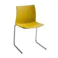 SEDIA KANVAS - MOD. KANVAS Z - SCOCCA IN TECNOPOLIMERO - TELAIO CROMATO "Z" - PER USO INTERNO - DIM. cm L 43 x P 50 x H 79 - NORMA CE