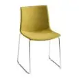 SEDIA KANVAS - MOD. KANVAS ST FRONT - SCOCCA IN TECNOPOLIMERO CON FRONTALE RIVESTITO - TELAIO CROMATO, VERNICIATO NERO O BIANCO - PER USO INTERNO - DIM. cm L 43 x P 50 x H 79 - NORMA CE