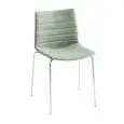 SEDIA KANVAS - MOD. KANVAS NA FULL - SCOCCA IN TECNOPOLIMERO RIVESTITA - TELAIO CROMATO, VERNICIATO BIANCO O NERO - PER USO INTERNO - DIM. cm L 47 x P 50 x H 79 - NORMA CE