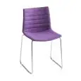 SEDIA KANVAS - MOD. KANVAS ST FULL - SCOCCA IN TECNOPOLIMERO RIVESTITA - TELAIO CROMATO, VERNICIATO NERO O BIANCO - PER USO INTERNO - DIM. cm L 43 x P 50 x H 79 - NORMA CE