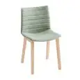 SEDIA KANVAS - MOD. KANVAS BL FULL - SCOCCA IN TECNOPOLIMERO RIVESTITA - TELAIO IN LEGNO DI FAGGIO NATURALE 4 GAMBE - PER USO INTERNO - DIM. cm L 43 x P 50 x H 80 - NORMA CE