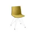 SEDIA KANVAS - MOD. KANVAS TC FRONT - SCOCCA IN TECNOPOLIMERO CON FRONTALE RIVESTITO - TELAIO A TRALICCIO IN METALLO CROMATO, VERNICIATO BIANCO O NERO - PER USO INTERNO - DIM. cm L 43 x P 50 x H 79 - NORMA CE