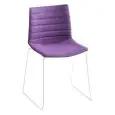 SEDIA KANVAS - MOD. KANVAS S FULL - SCOCCA IN TECNOPOLIMERO RIVESTITA - STRUTTURA A SLITTA CROMATA, VERNICIATA BIANCA O NERA - PER USO INTERNO - DIM. cm L 50 x P 50 x H 79 - NORMA CE