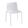 SEDIA KANVAS 2 - MOD. KANVAS 2 NA - SCOCCA IN TECNOPOLIMERO - TELAIO CROMATO O VERNICIATO BIANCO - PER USO INTERNO/ESTERNO - DIM. cm L 51 x P 50 x H 80 - NORMA CE