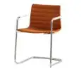 SEDIA KANVAS 2 CON BRACCIOLI - MOD. KANVAS 2 CTLS FULL - SCOCCA RIVESTITA FULL - TELAIO CROMATO O VERNICIATO BIANCO - PER USO INTERNO - DIM. cm L 57 x P 48 x H 79 - NORMA CE