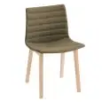 SEDIA KANVAS 2 - MOD. KANVAS 2 BL FULL - SCOCCA IN TECNOPOLIMERO RIVESTITA - TELAIO IN LEGNO DI FAGGIO NATURALE 4 GAMBE - PER USO INTERNO - DIM. cm L 49 x P 50 x H 79 - NORMA CE