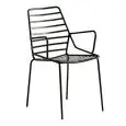 SEDIA LINK CON BRACCIOLI - MOD. LINK B - STRUTTURA 4 GAMBE CON BRACCIOLI IN METALLO VERNICIATO - PER USO ESTERNO - DIM. cm L 48 x P 57 x H 86 - NORMA CE