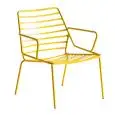 SEDIA LINK CON BRACCIOLI - MOD. LINK LOUNGE - STRUTTURA 4 GAMBE LOUNGE CON BRACCIOLI IN METALLO VERNICIATO - PER USO ESTERNO - DIM. cm L 65 x P 61 x H 76 - NORMA CE